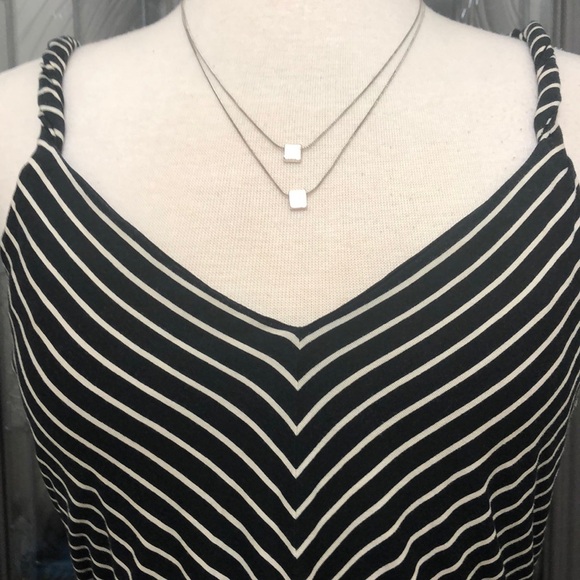 Ann Taylor LOFT Womens Striped Elastic High Waist Lined Sundress - Picture 2 of 7